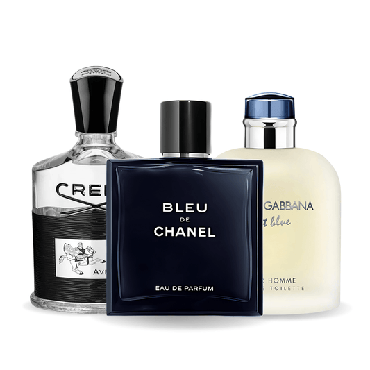 SADA 3 PARFUMOV: BLEU DE CHANEL, CREED AVENTUS, LIGHT BLUE DOLCE GABBANA 100ML