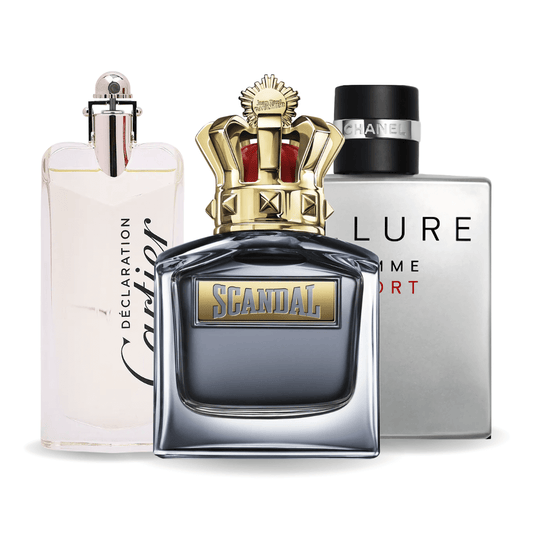SADA 3 PARFUMOV: ALLURE HOMME SPORTS, JEAN PAUL GAULTIER SCANDAL, CARTIER DECLARATION 100ML
