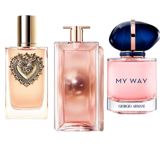 SADA 3 PARFUMOV: DOLCE & GABBANA DEVOTION, MY WAY GIORGIO ARMANI, LANCÔME IDÔLE 100ML